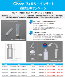 アイケムフィルターインサートキャンペーン